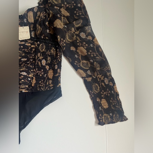 NWT Free People Intimately Free Brunch Date Bodysuit SZ XS 🖤✨ - Picture 7 of 14